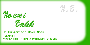 noemi bakk business card
