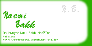 noemi bakk business card